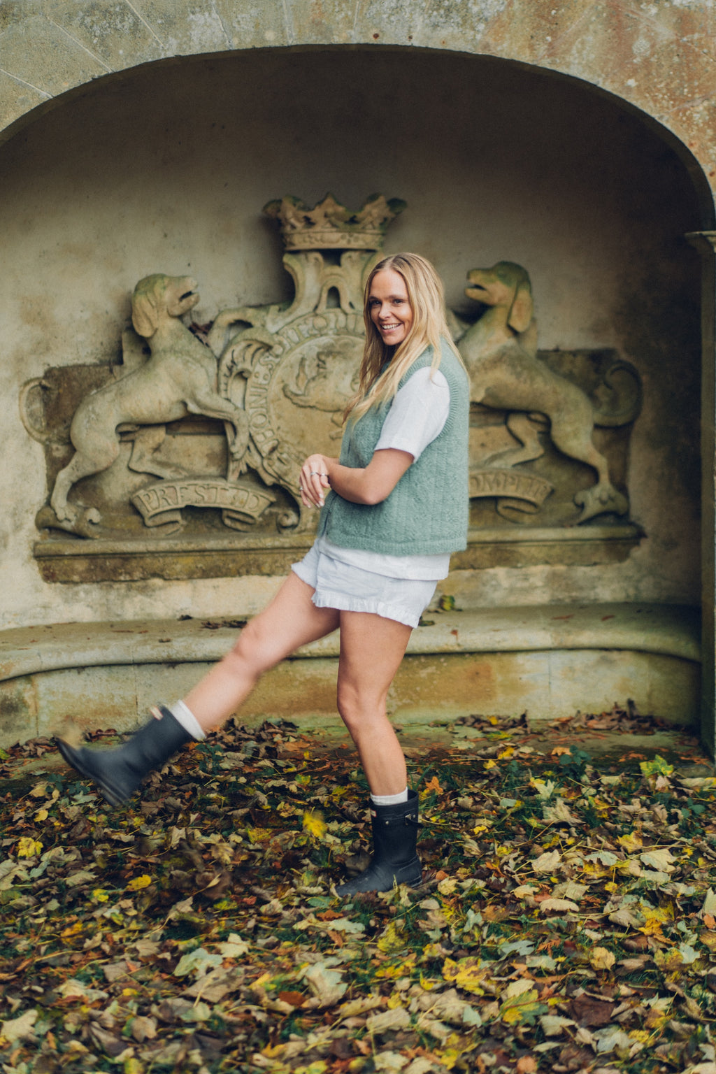 Pointelle Knit Vest - Vanilla