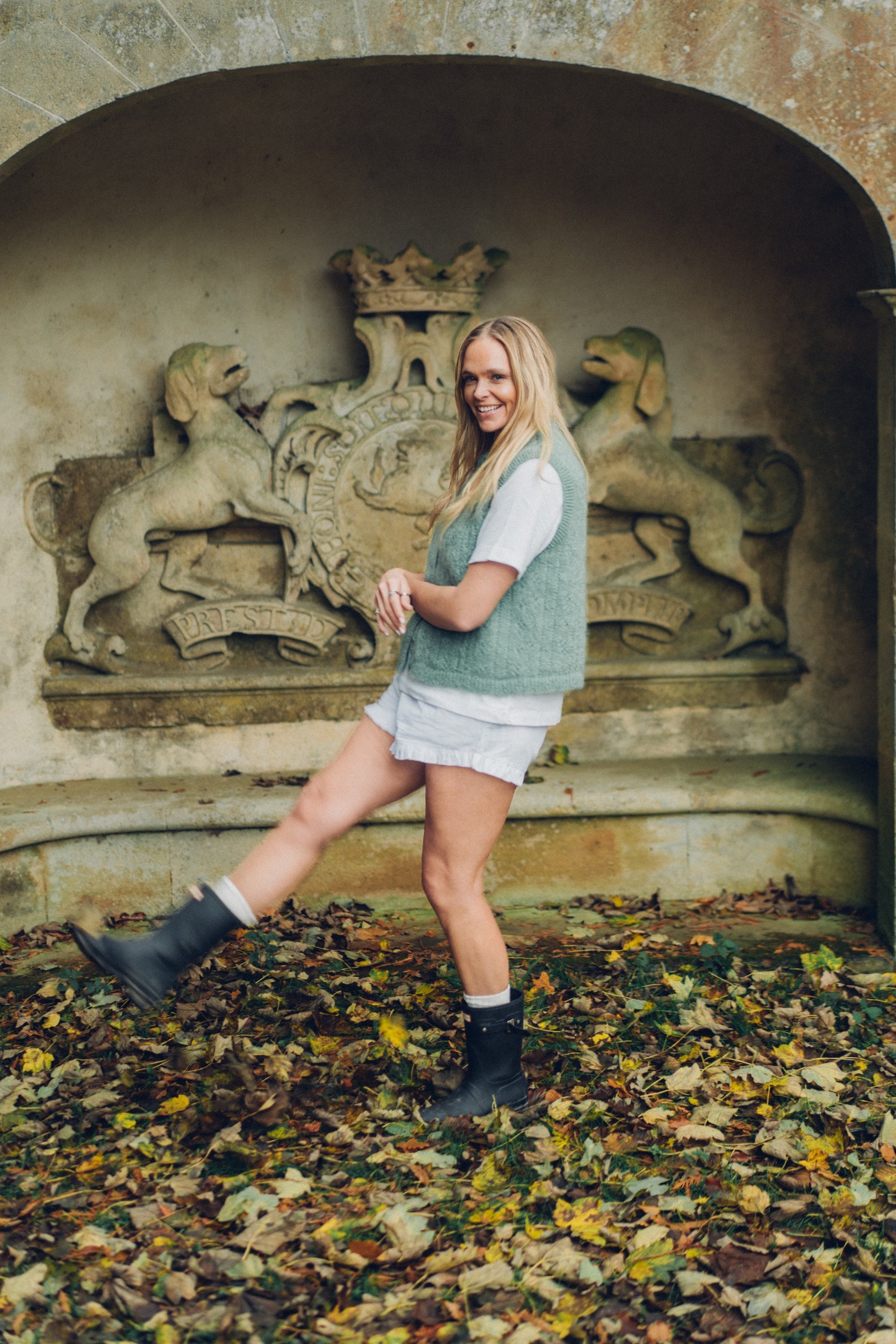 Pointelle Knit Vest - Vanilla