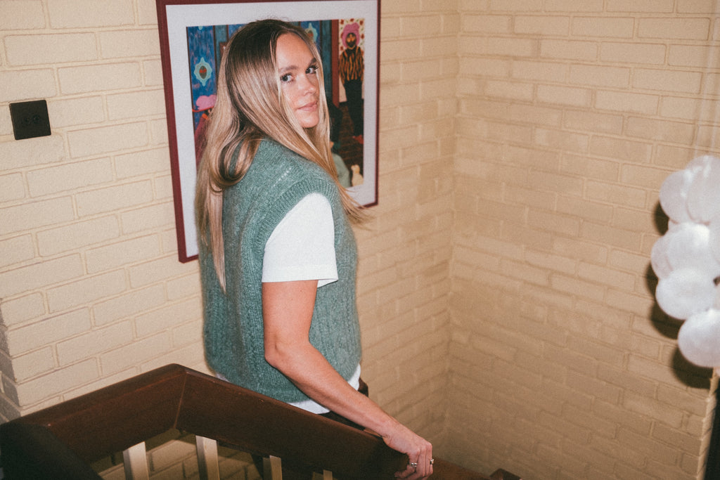 Pointelle Knit Vest - Vanilla