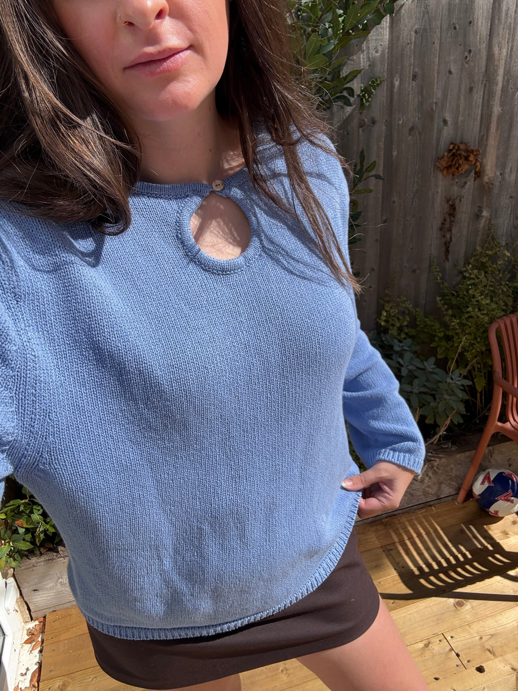 The Sylvie Sweater - Blue Cotton