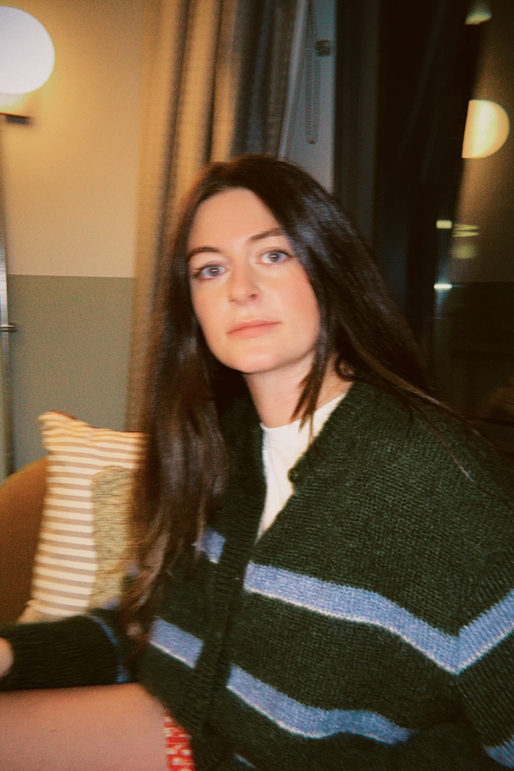 Stripe Cardigan - Ivy Green