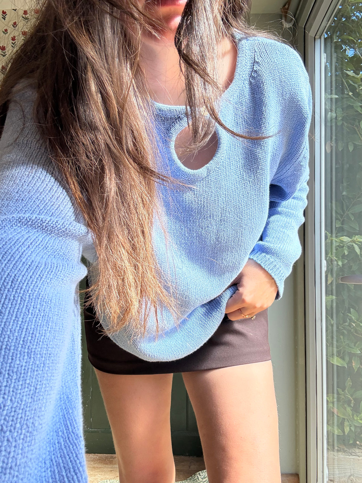 The Sylvie Sweater - Blue Cotton